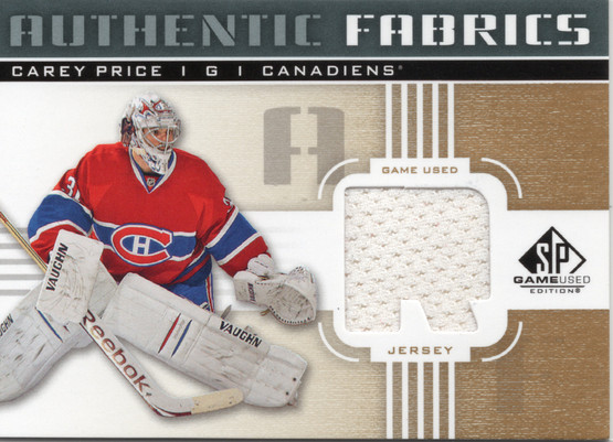 2011-12 SP Game Used Authentic Fabrics Gold #AFCPc Carey Price VAR: R