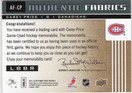 2011-12 SP Game Used Authentic Fabrics Gold #AFCPc Carey Price VAR: R