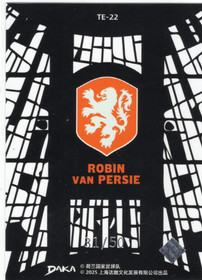 2025 Daka Top Audience Netherlands Temple Red Wave #TE22 Robin Van Persie /50
