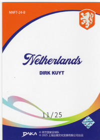 2025 Daka Top Audience Netherlands Orange #NNFT24B Dirk Kuyt /25