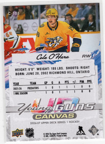 2026-27 Upper Deck UD Canvas #C103 Cole O'Hara YG