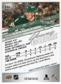 2026-27 Upper Deck #226 Viking Gustafsson Nyberg YG, RC