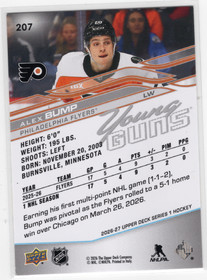 2026-27 Upper Deck #207 Alex Bump YG, RC
