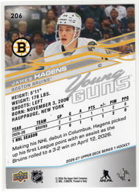 2026-27 Upper Deck #206 James Hagens YG, RC