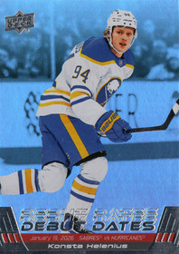 2026-27 Upper Deck Debut Dates #DD8 Konsta Helenius