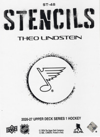 2026-27 Upper Deck Stencils #ST48 Theo Lindstein