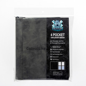 Euro Elite 4 Pocket Toploader Binder – 160 toploaderille (harmaa)