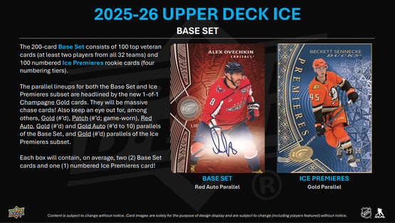 2025-26 Upper Deck Ice Hockey Hobby Box