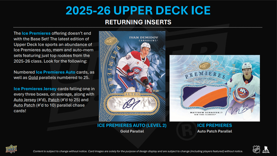 2025-26 Upper Deck Ice Hockey Hobby Box