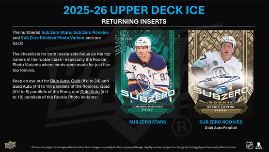 2025-26 Upper Deck Ice Hockey Hobby Box