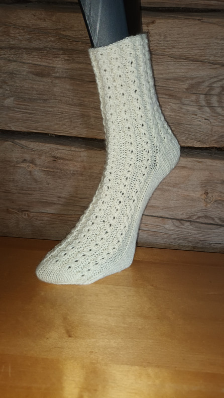 Pitsikuviollinen villasukka, made in Finland! :)