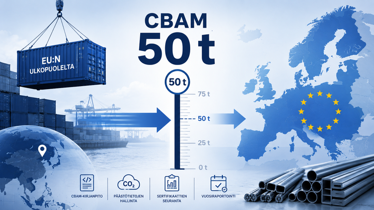 CBAM 50 tonnin raja – mitä maahantuojan pitää tehdä?