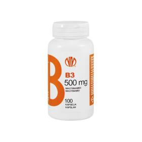 B3-vitamiini nikotiiniamidi 500 mg (100 kapselia)