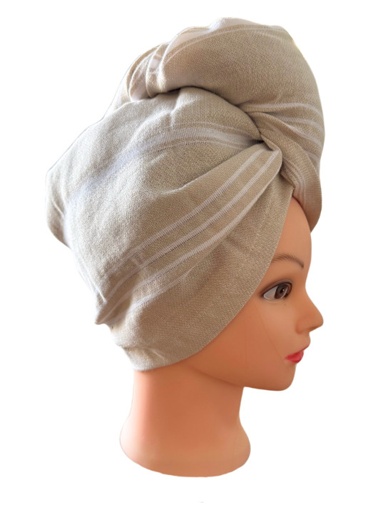 • AAMU Hamam-hiusturbaani vaalea beige