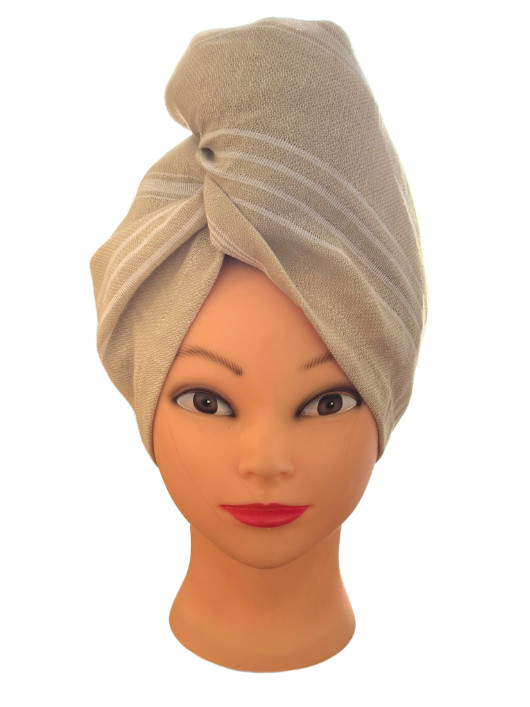 • AAMU Hamam-hiusturbaani vaalea beige