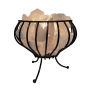 Iron Basket white salt lamp 3-4 kg