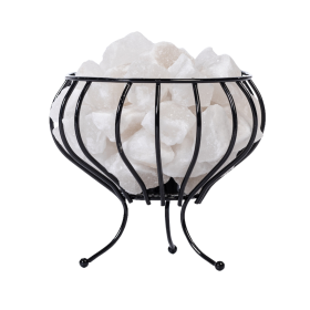 Iron Basket white salt lamp 3-4 kg