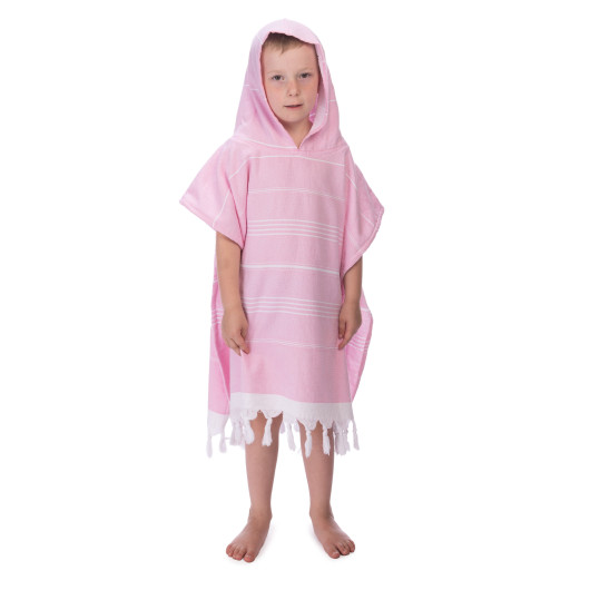 Lasten AAMU Hamam tunikapyyhe vaalea pinkki