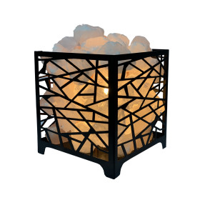 Lumo salt lamp with white salt pieces