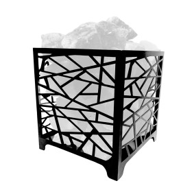 Lumo salt lamp with white salt pieces