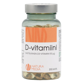 D 50 µg - D-VITAMIINI AIKUISILLE! (200 kapselia)