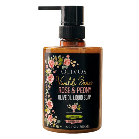 Olivos 'rose & peony' olive oil liquid soap 500 ml