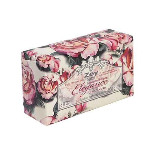 Elegance ruusu oliiviöljy palasaippua. Riittoisa koko 250 g!