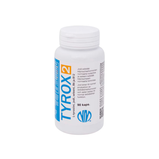 Tyrox 2 (jodi 75 µg, seleeni 50 µg, L-tyrosiini 500 mg, 90 kapselia)