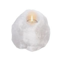 White chunk salt lantern (Natural)