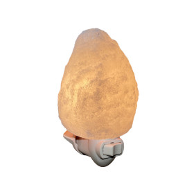 White Himalayan crystal salt night light