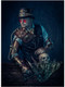 Deluxe Steampunk tyylinen Ranneke ja Nahka Hanska