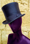 Top Hat, Wool Felt, Traditional style 15cm high, Hand Made in Italy