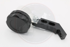 Jarrunestesäiliö musta alumiini korkki