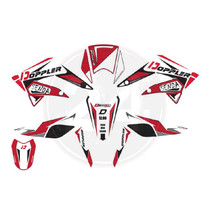 Tarrasarja valkoinen / musta / punainen, Derbi / Gilera 2011-2017