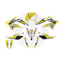 Tarrasarja valkoinen / musta / keltainen, Derbi / Gilera 2011-2017