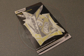 Tarrasarja valkoinen / musta / keltainen, Derbi / Gilera 2011-2017