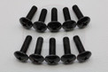 Kateruuvi musta 10kpl, M6 x 20mm kanta 14mm