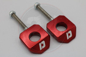 Ketjunkiristin pari 15mm alumiini punainen, Aprilia / Derbi / Gilera