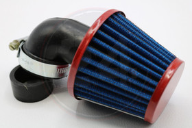 Ilmansuodatin Power filter 28/35mm 90° kulmalla, punainen