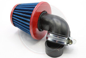 Ilmansuodatin Power filter 28/35mm 90° kulmalla, punainen