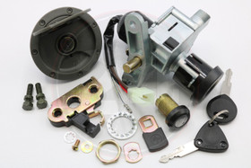 Lukkosarja + 2 avainta, MBK Nitro / Yamaha Aerox <- 2002