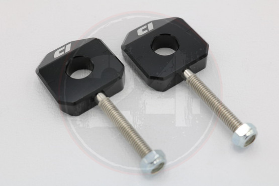 Ketjunkiristin pari 12mm alumiini musta, Aprilia / Derbi / Gilera