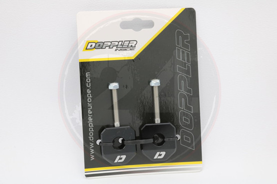Ketjunkiristin pari 12mm alumiini musta, Aprilia / Derbi / Gilera