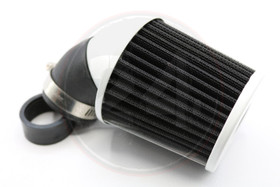 Ilmansuodatin Power filter 28/35mm 90° kulmalla, valkoinen / musta