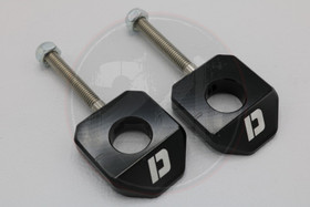 Ketjunkiristin pari 15mm alumiini musta, Aprilia / Derbi / Gilera