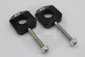 Ketjunkiristin pari 15mm alumiini musta, Aprilia / Derbi / Gilera