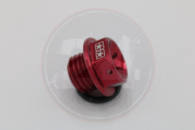 Öljyn täyttökorkki alumiini punainen, Minarelli Am6