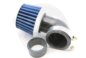 Ilmansuodatin Power filter 28/35mm 90° kulmalla, valkoinen