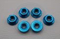M6 alumiini mutteri 6kpl, sininen