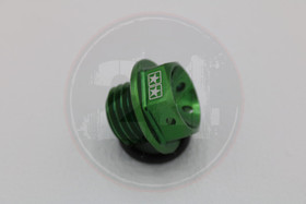 Öljyn täyttökorkki alumiini vihreä, Minarelli Am6